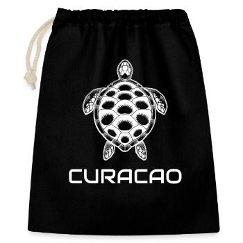Curacao - Geschenkbeutel aus Baumwolle (40 x 50 cm) - Schwarz - Vorne