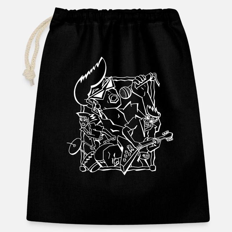 Riff Glyphic Guitar Scene - Gift Bag 40 x 50 cm - black