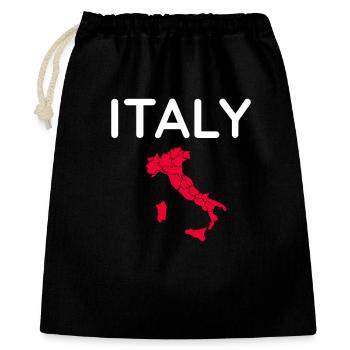 Traditionellstes Italien Souvenir - Geschenkbeutel aus Baumwolle (40 x 50 cm) - Schwarz - Vorne