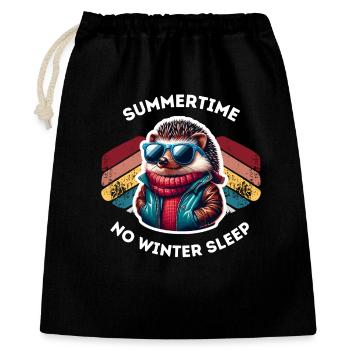 Hedgehog in summer with sunglasses - Gift Bag 40 x 50 cm - black - Front