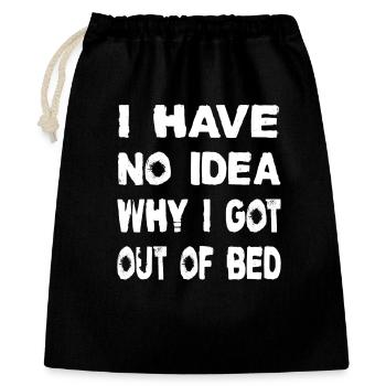 I have no idea - Gift Bag 40 x 50 cm - black - Front