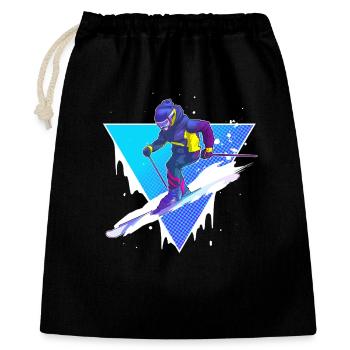 Ski - Sac cadeau 40 x 50 cm - noir - Devant