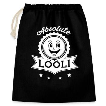 Absolute Lööli - Geschenkbeutel aus Baumwolle (40 x 50 cm) - Schwarz - Vorne