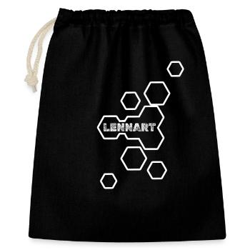 Lennart comme nom - Sac cadeau 40 x 50 cm - noir - Devant