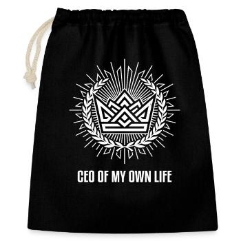 CEO Of My Own Life Krone - Gift Bag 40 x 50 cm - black - Front