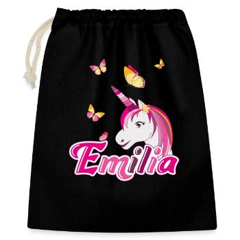 Emilia, maiden name, favorite name - Gift Bag 40 x 50 cm - black - Front