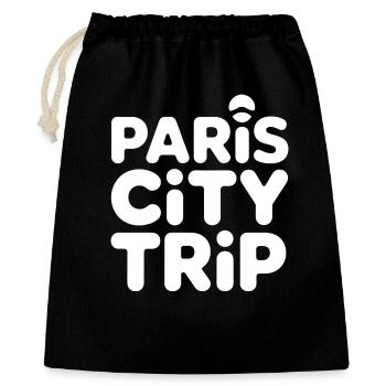 Paris City Trip Frankreich Reise - Geschenkbeutel aus Baumwolle (40 x 50 cm) - Schwarz - Vorne
