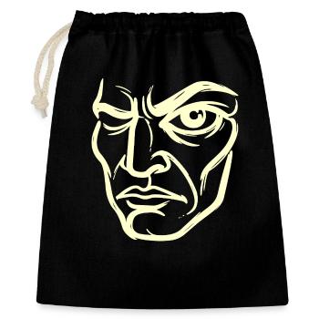Abstract portrait "The Observer" - Gift Bag 40 x 50 cm - black - Front