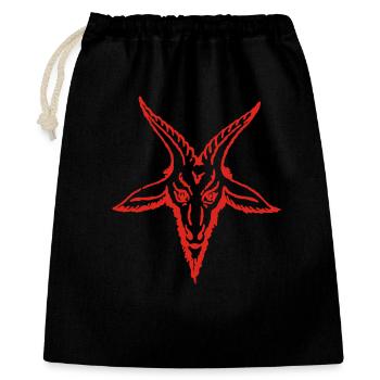 satan - Sac cadeau 40 x 50 cm - noir - Devant