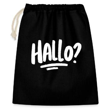 Hello? -white - Gift Bag 40 x 50 cm - black - Front