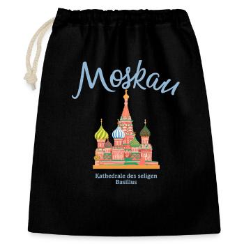 Moskau, Basilius Kathedrale, Roter Platz Russland - Geschenkbeutel aus Baumwolle (40 x 50 cm) - Schwarz - Vorne