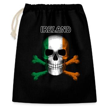 Skull Jolly Roger Pirate Flag Ireland R6Z - Gift Bag 40 x 50 cm - black - Front
