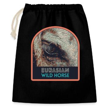 Horse Eye in Close-up – Expressive Art - Gift Bag 40 x 50 cm - black - Front