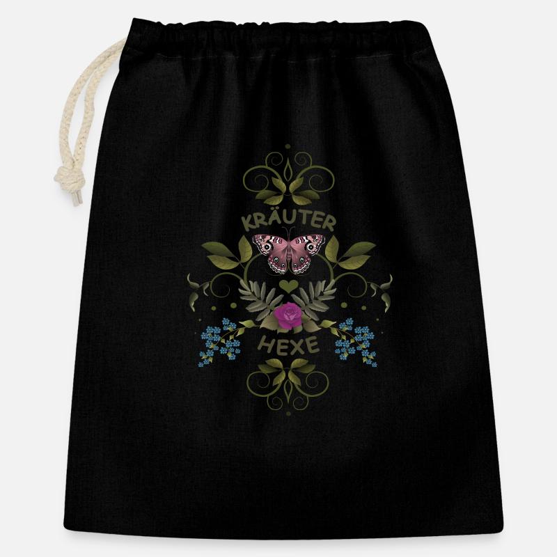 Sorcière des herbes Sorcière - Sac cadeau 40 x 50 cm - noir