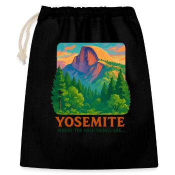 Nature sauvage de Yosemite - Sac cadeau 40 x 50 cm - noir - Devant