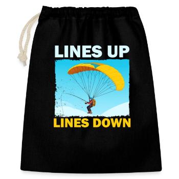 Crashing parachutist with banner - Gift Bag 40 x 50 cm - black - Front