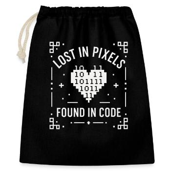 Lost in Pixels - Gift Bag 40 x 50 cm - black - Front