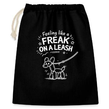 Feeling Like A Freak On A Leash Balloon Dog - Geschenkbeutel aus Baumwolle (40 x 50 cm) - Schwarz - Vorne