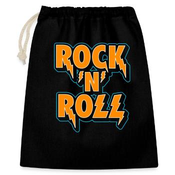 Rock 'N' Roll Typographic 3D Logo - Gift Bag 40 x 50 cm - black - Front