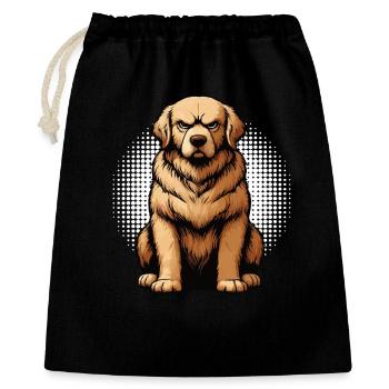 Golden Retriever Goldie Goldiebesitzer Goldies - Geschenkbeutel aus Baumwolle (40 x 50 cm) - Schwarz - Vorne