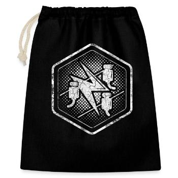 Guild sign electrician Hexagon in used look - Gift Bag 40 x 50 cm - black - Front