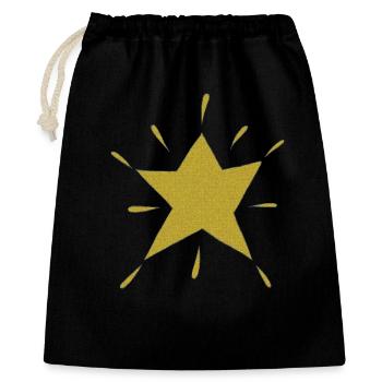 mosaïque d’étoiles - Sac cadeau 40 x 50 cm - noir - Devant