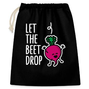 Let the beet drop, beat drop EDM DJ Dance Music - Gift Bag 40 x 50 cm - black - Front