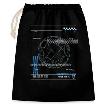 New Wave Music - Futuristic Globe Digital Art - Gift Bag 40 x 50 cm - black - Front