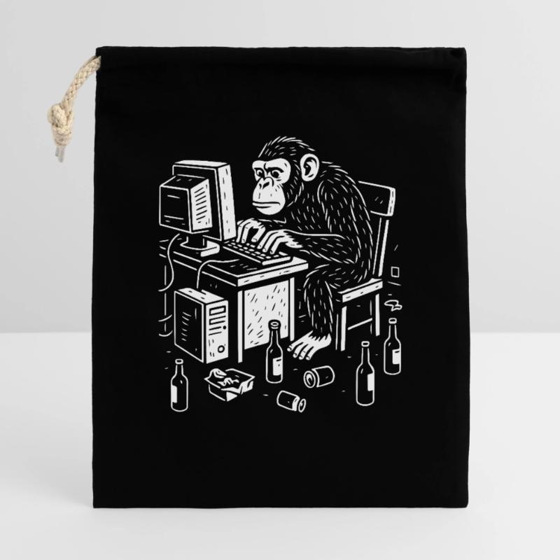 Codeur singe de bureau Sac cadeau 40 x 50 cm