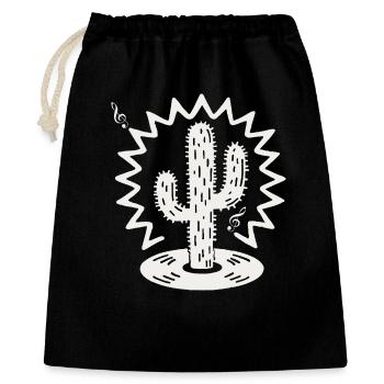 Cactus Serenade Silhouette - Geschenkbeutel aus Baumwolle (40 x 50 cm) - Schwarz - Vorne