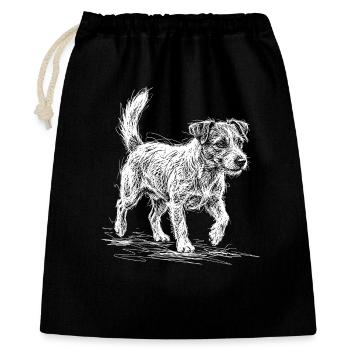 Jack Russell Terrier – Sketch Dog Design - Gift Bag 40 x 50 cm - black - Front