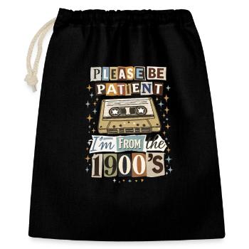 Retro Cassette Nostalgia - Gift Bag 40 x 50 cm - black - Front