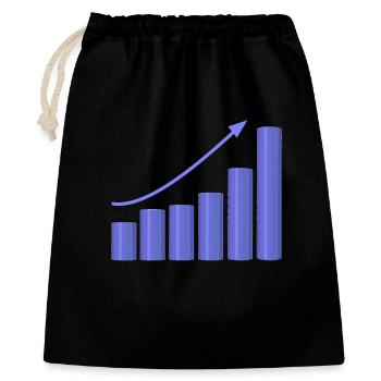 Growth chart with dynamic slope - Gift Bag 40 x 50 cm - black - Front