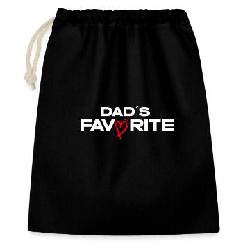 Dad's Favorite Heart Logo - Gift Bag 40 x 50 cm - black - Front