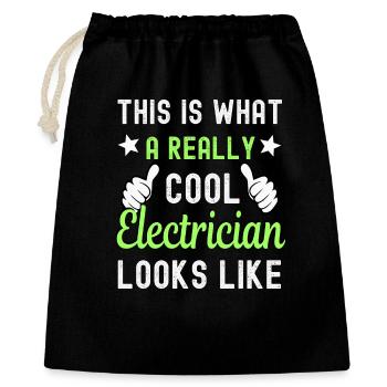 Electrician Electrician - Gift Bag 40 x 50 cm - black - Front