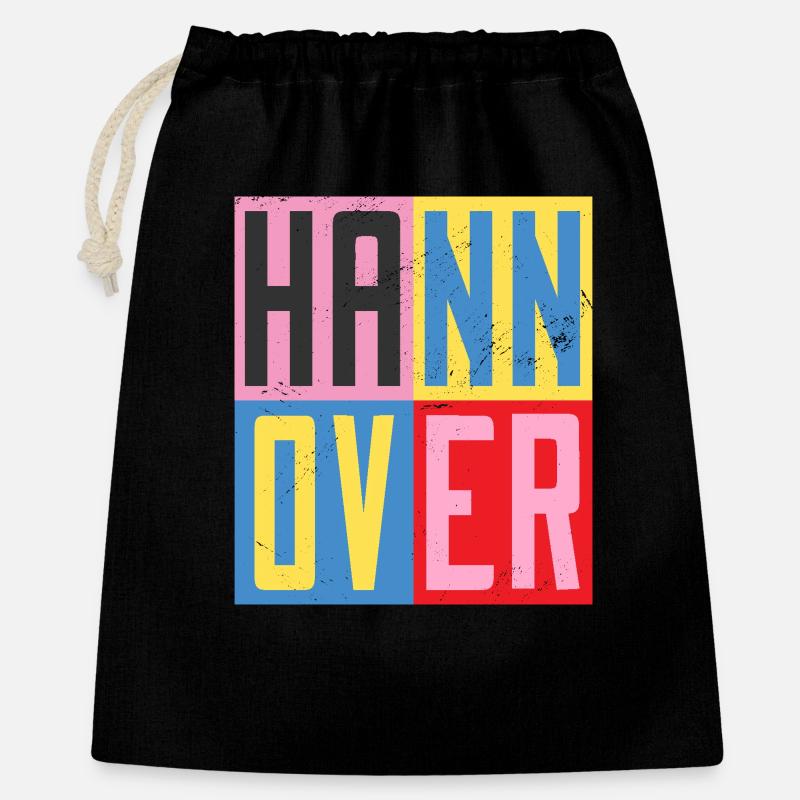 Hanover Design - Closable cotton gift bag (40x50cm) - black