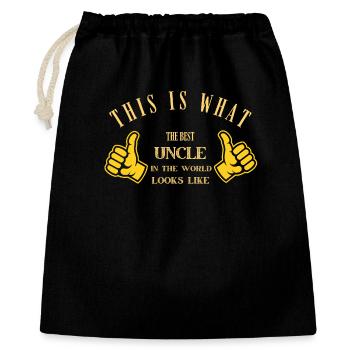 This Is What the Best Uncle Looks Like - Gift Bag 40 x 50 cm - black - Front