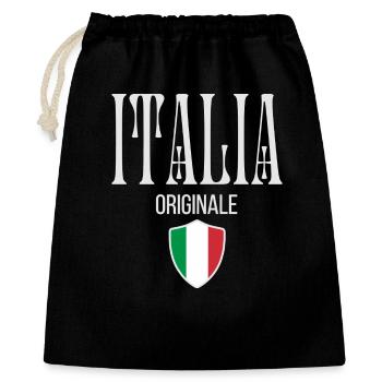 Fierté italienne, design minimaliste et élégant - Sac cadeau 40 x 50 cm - noir - Devant