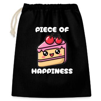 A piece of happiness - Gift Bag 40 x 50 cm - black - Front