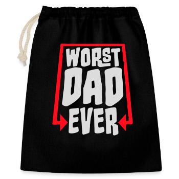 Worst Dad Ever Funny Sarcastic Father's Day Dad - Gift Bag 40 x 50 cm - black - Front