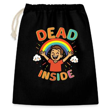 Dead Inside - Geschenkbeutel aus Baumwolle (40 x 50 cm) - Schwarz - Vorne