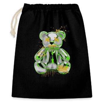 Graffiti Teddy Bear Rebellion Urban Art - Gift Bag 40 x 50 cm - black - Front