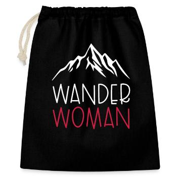 Wander Woman - Geschenkbeutel aus Baumwolle (40 x 50 cm) - Schwarz - Vorne