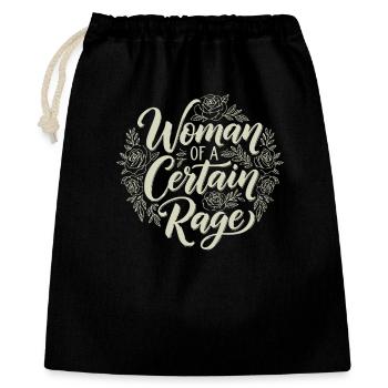 Femme d’une certaine rage imprimé floral - Sac cadeau 40 x 50 cm - noir - Devant