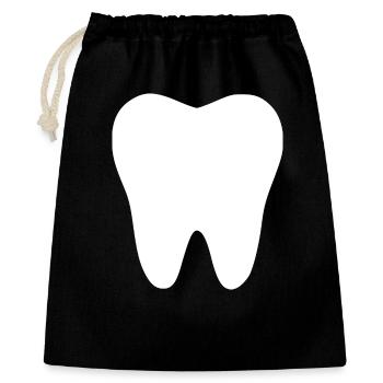 Dente, Denti, Regalo Dentista - Sacchetto regalo 40 x 50 cm - nero - Fronte