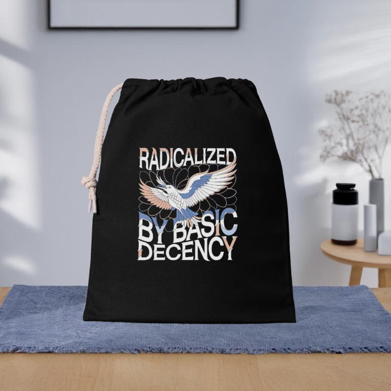 Radicalized by Basic Decency Statement Art Gift Bag 40 x 50 cm