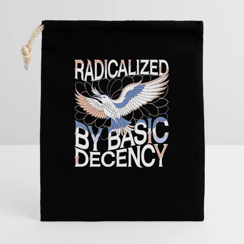 Radicalized by Basic Decency Statement Art Gift Bag 40 x 50 cm