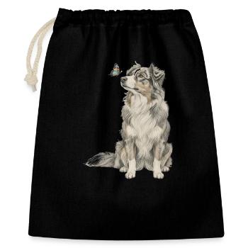 Australian Shepherd Banksy Style Dog Motif - Gift Bag 40 x 50 cm - black - Front