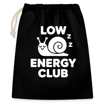 Langsame Schnecke Club - Geschenkbeutel aus Baumwolle (40 x 50 cm) - Schwarz - Vorne