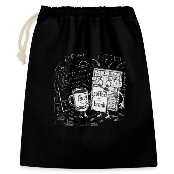 Chaos de la date limite : cadeau de la pause café au bureau - Sac cadeau 40 x 50 cm - noir - Devant